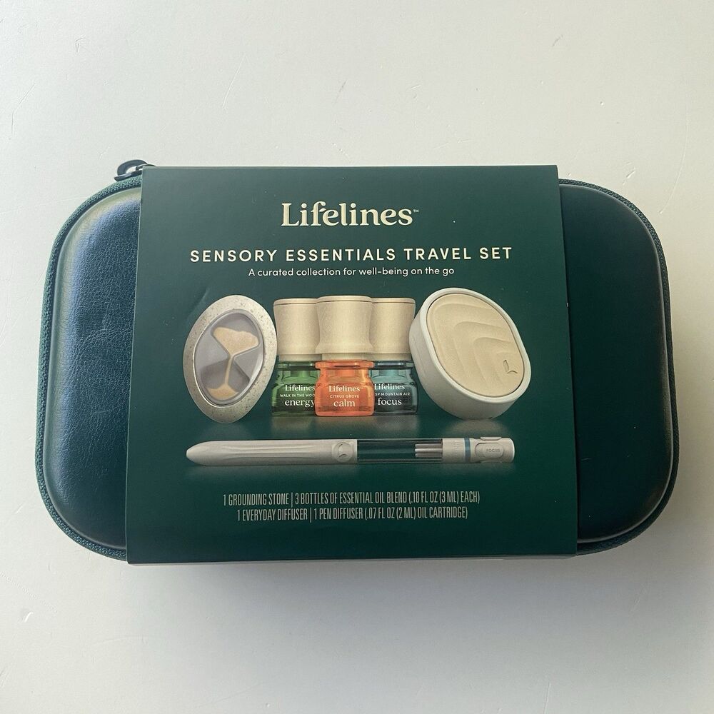 Lifelines Sensory Essentials Travel Set Portable Aromatherapy Diffuser Grounding